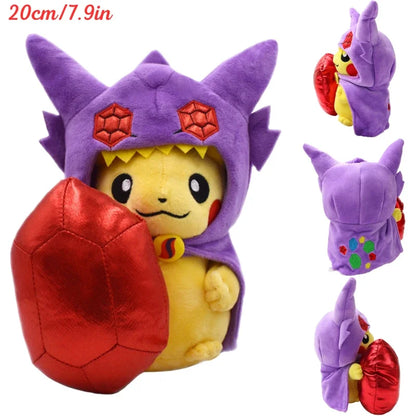 AaaaaPokemon Pikachu Cosplay Plush Toys Charizard Snorlax Garchomp Tyranitar Hydreigon Anime Eevee Lapras Morpeko Peluche Doll Gifts