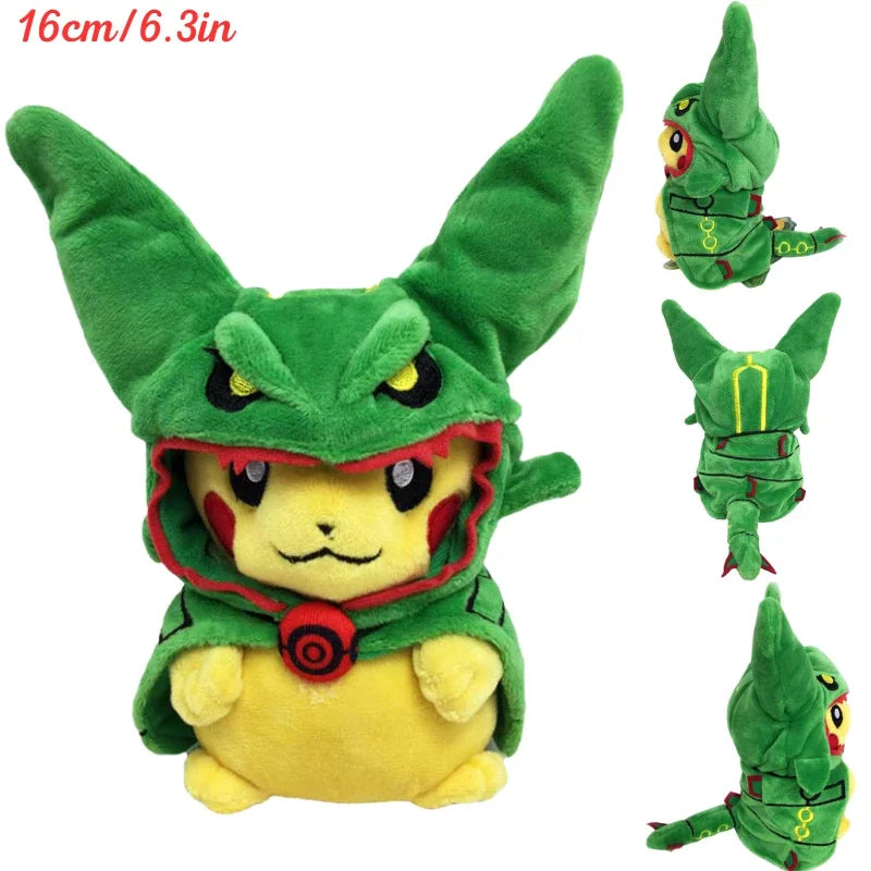 AaaaaPokemon Pikachu Cosplay Plush Toys Charizard Snorlax Garchomp Tyranitar Hydreigon Anime Eevee Lapras Morpeko Peluche Doll Gifts