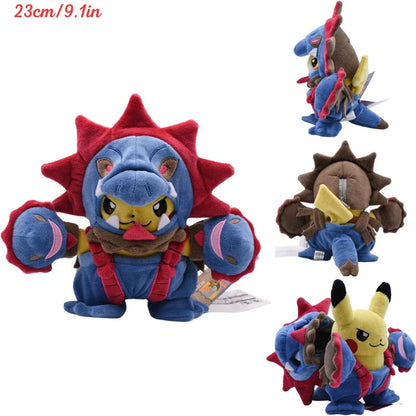 AaaaaPokemon Pikachu Cosplay Plush Toys Charizard Snorlax Garchomp Tyranitar Hydreigon Anime Eevee Lapras Morpeko Peluche Doll Gifts