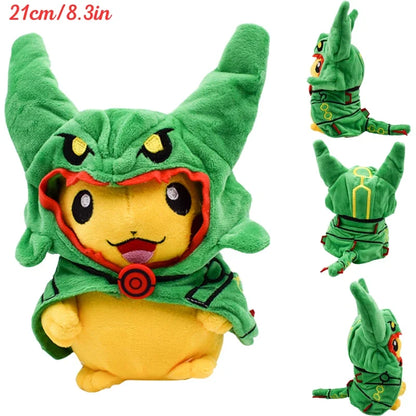 AaaaaPokemon Pikachu Cosplay Plush Toys Charizard Snorlax Garchomp Tyranitar Hydreigon Anime Eevee Lapras Morpeko Peluche Doll Gifts