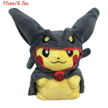 AaaaaPokemon Pikachu Cosplay Plush Toys Charizard Snorlax Garchomp Tyranitar Hydreigon Anime Eevee Lapras Morpeko Peluche Doll Gifts