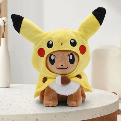 AaaaaPokemon Pikachu Cosplay Plush Toys Charizard Snorlax Garchomp Tyranitar Hydreigon Anime Eevee Lapras Morpeko Peluche Doll Gifts