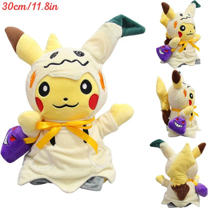 AaaaaPokemon Pikachu Cosplay Plush Toys Charizard Snorlax Garchomp Tyranitar Hydreigon Anime Eevee Lapras Morpeko Peluche Doll Gifts