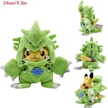 AaaaaPokemon Pikachu Cosplay Plush Toys Charizard Snorlax Garchomp Tyranitar Hydreigon Anime Eevee Lapras Morpeko Peluche Doll Gifts